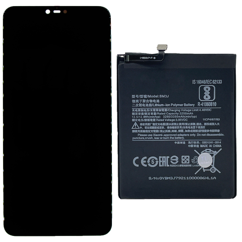 Tela Frontal Completa Para Xiaomi Mi 8 Lite + Bateria BM3J
