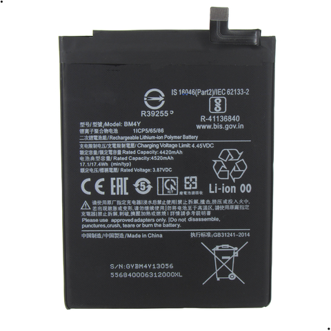 Bateria BM4Y para Xiaomi Redmi K40 Pro e Poco F3