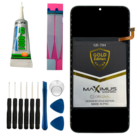 Tela Frontal com aro para galaxy A30s + Bateria Gold GE-704 + Kit Reparo