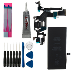 Flex Conector Dock de Carga Gold Para iPhone 11 + Bateria Foxconn + Kit Reparo