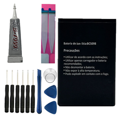 Kit Reparo + Bateria Bcs098 Para Multilaser Zap P9098