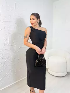 Vestido Midi Unilateral Prada na internet