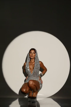 Vestido Folia Paetê - Linha Chic