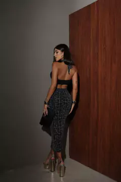 Conjunto Saia Longuete e Cropped Frente Única - loja online