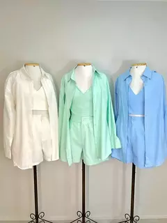 Trijunto Linho Short/Top/Blusao na internet