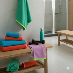 Juego Toalla y Toallon Arcoiris Fitness - comprar online