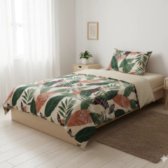 Juego De Sabanas Estampada Basic 1 Plaza Y Media - Les Blancs