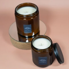 Vela Ambar Línea Black 500 gr- Espacio Aroma