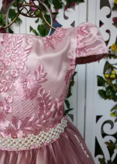 VESTIDO LONGO ROSE DE RENDA na internet