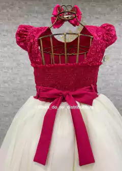Imagem do VESTIDO DE FESTA INFANTIL LUXO FLORES ENCANTADAS PINK