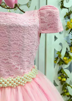 Vestido De Festa Rosa Bebê Longo Sabrina na internet