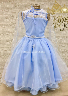 VESTIDO TEMÁTICO FROZEN COM CAPA - comprar online