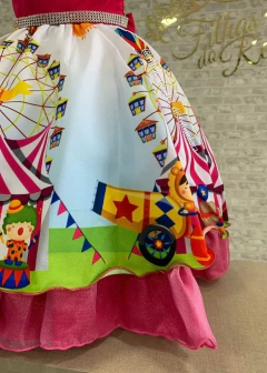 VESTIDO ROSA TEMÁTICO CIRCO - loja online