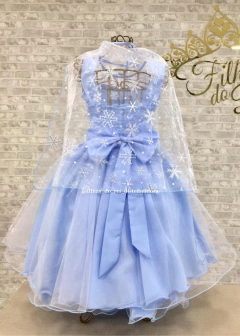 VESTIDO TEMÁTICO FROZEN COM CAPA na internet