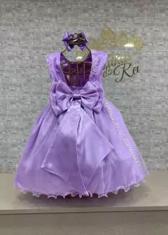 VESTIDO LUXO DE FESTA INFANTIL BRILHO LILÁS - Filhas do Rei Distribuidora Roupa Infantil e Juvenil
