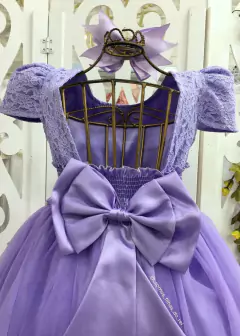 Vestido De Festa Lilás Longo Sabrina