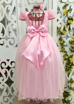 Vestido De Festa Rosa Bebê Longo Sabrina - loja online