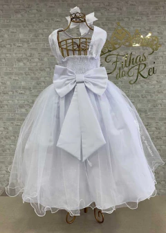 VESTIDO BRANCO DE FESTA LUXO JUVENIL LONGO