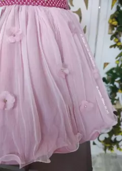 VESTIDO DE FESTA INFANTIL FLORES ENCANTADAS ROSE - loja online