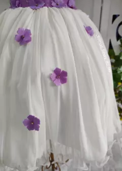 VESTIDO DE FESTA INFANTIL LUXO FLORES ENCANTADAS LILÁS - Filhas do Rei Distribuidora Roupa Infantil e Juvenil