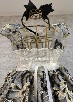 Imagem do VESTIDO INFANTIL PRETO BORDADO