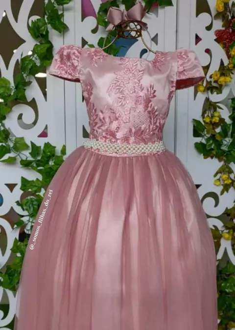 VESTIDO LONGO ROSE DE RENDA