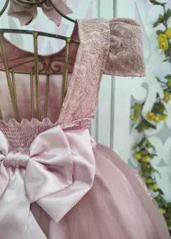 Imagem do Vestido De Festa Rose Longo Sabrina