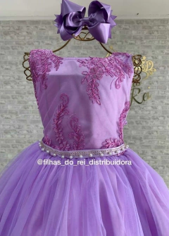 VESTIDO LUXO INFANTIL DE FESTA LILÁS - comprar online