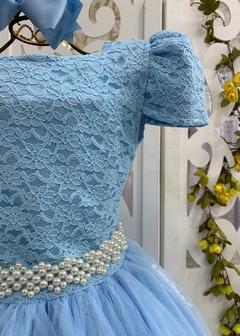 Vestido De Festa Azul Longo Sabrina na internet
