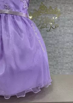VESTIDO LUXO DE FESTA INFANTIL BRILHO LILÁS