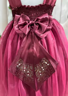VESTIDO LONGO INFANTIL DE FESTA MARSALA - loja online
