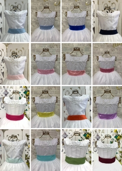 Faixa Com Laço Grande Para Vestido De Daminha e Florista