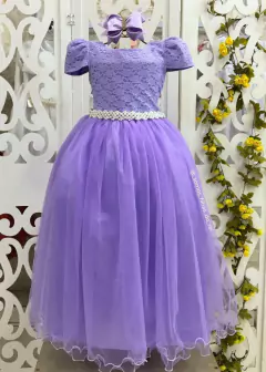 Vestido De Festa Lilás Longo Sabrina