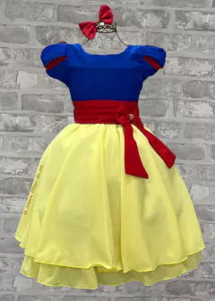 VESTIDO INFANTIL TEMATICO BRANCA DE NEVE