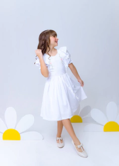 VESTIDO FLORES DO CAMPO BRANCO - loja online