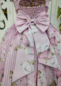 VESTIDO DE FESTA KIARA LILÁS COM SAIA PLISSADA - comprar online