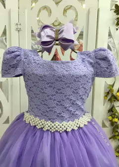 Vestido De Festa Lilás Longo Sabrina - comprar online