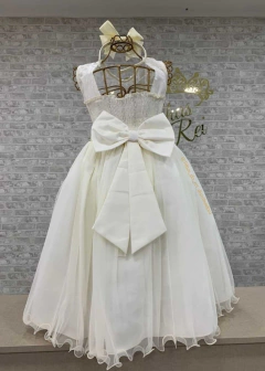 Imagem do VESTIDO OFF WHITE DE FESTA LUXO INFANTIL LONGO