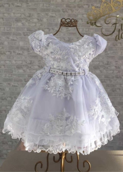VESTIDO BRANCO DE FESTA LUXO RENDA BORDADA