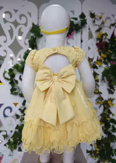 VESTIDO AMARELO DE FESTA INFANTIL LUXO SARAH - loja online