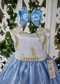 VESTIDO DE FESTA INFANTIL REALEZA AZUL SERENITY - comprar online