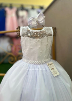 VESTIDO BRANCO DE FESTA LUXO JUVENIL LONGO - comprar online