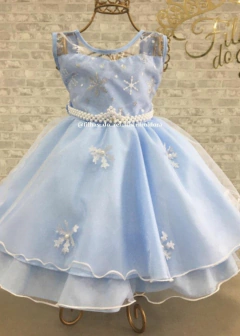 VESTIDO TEMÁTICO FROZEN COM CAPA na internet