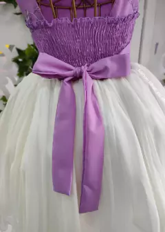 VESTIDO DE FESTA INFANTIL LUXO FLORES ENCANTADAS LILÁS - comprar online