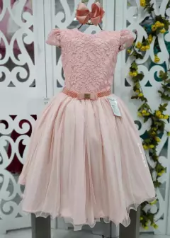 VESTIDO FESTA INFANTIL SALMÃO CATARINA