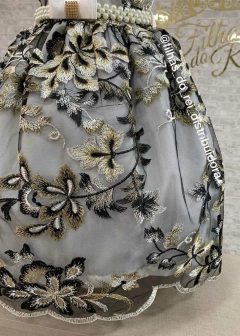 VESTIDO INFANTIL PRETO BORDADO - Filhas do Rei Distribuidora Roupa Infantil e Juvenil