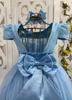 Imagem do Vestido De Festa Azul Longo Sabrina