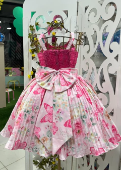 VESTIDO DE FESTA LUXO PINK FLORIDO na internet