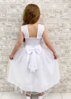 Imagem do VESTIDO BRANCO DE FESTA LUXO JUVENIL LONGO