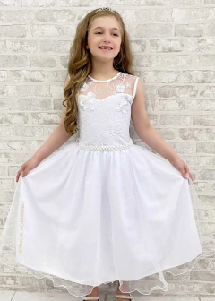 VESTIDO BRANCO DE FESTA LUXO JUVENIL LONGO